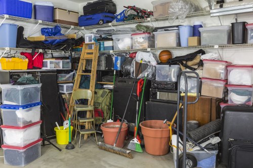Home clearance team organizing items